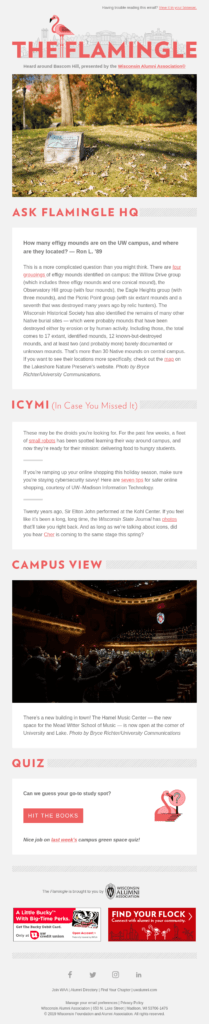 Email marketing idea to engage your alumni community