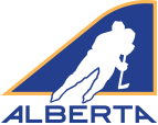 hockey alberta logo features skater in silhouette. hockey alberta uses Envoke email marketing to communicate with member organizations in alberta.